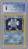 Poliwrath from the 2000 Pokemon set graded by CSG and given an overall grade of 8.