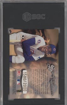 Ernie Banks from the 1997 Donruss Signature Series set graded by SGC and given an overall grade of 9.5.
