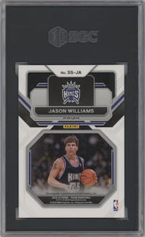 Jason Williams from the 2022-23 Panini Prizm  set featuring a Green Choice parallel graded by SGC and given an overall grade of 9.5.