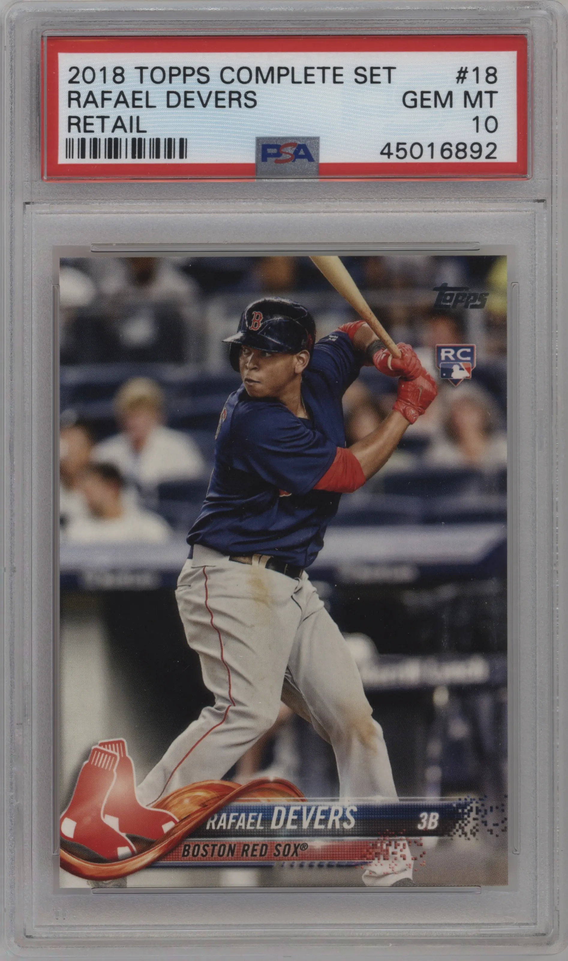2018 Topps Complete Set Variation Rafael Devers PSA 10