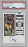 Calvin Austin III from the 2022 Panini Contenders set graded by PSA and given an overall grade of 9.