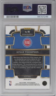 Ausar Thompson from the 2023-24 Panini Select  set featuring a Red Cracked Ice parallel graded by PSA and given an overall grade of 10.