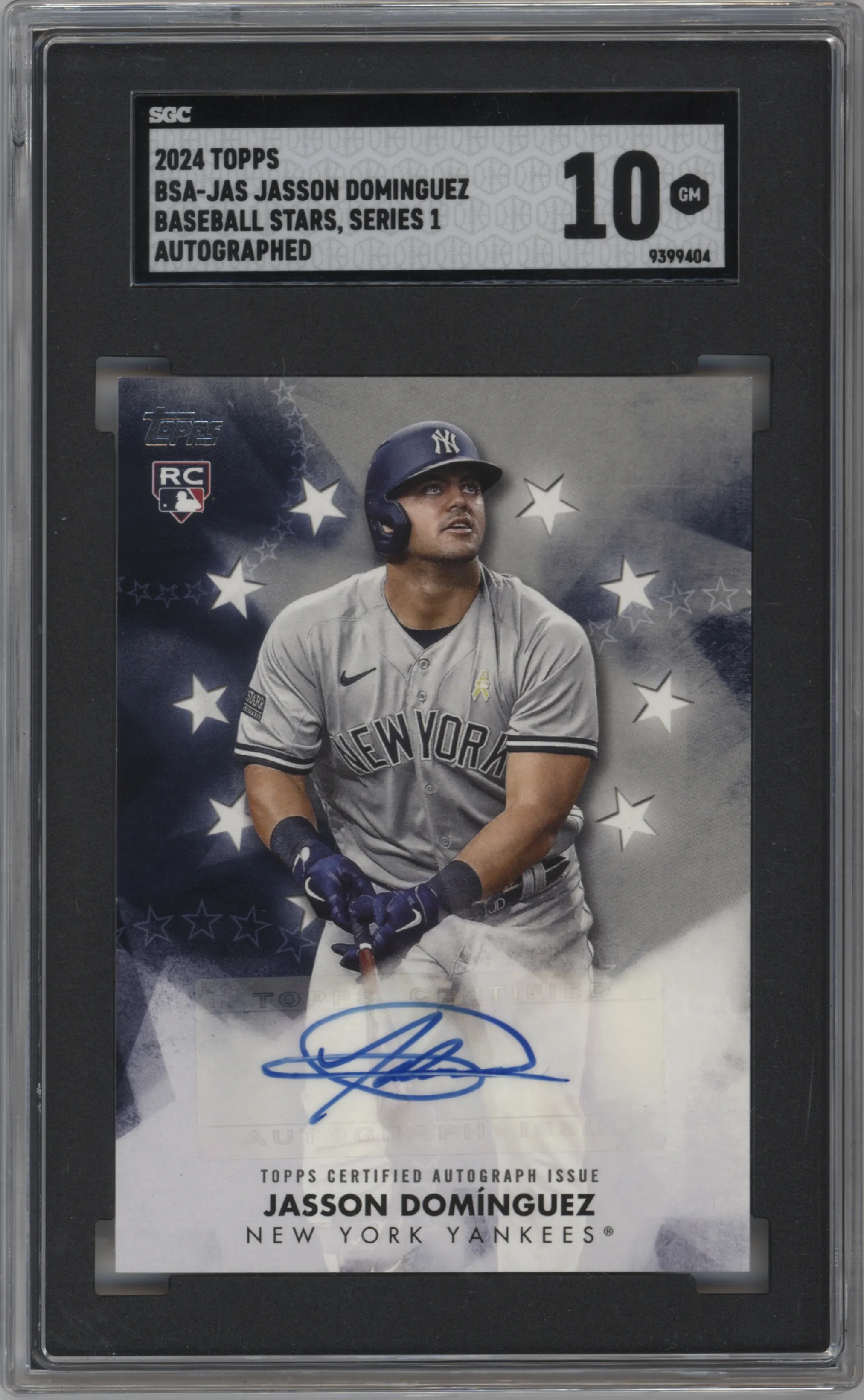 2024 Topps Baseball Stars Auto Jasson Dominguez SGC 10