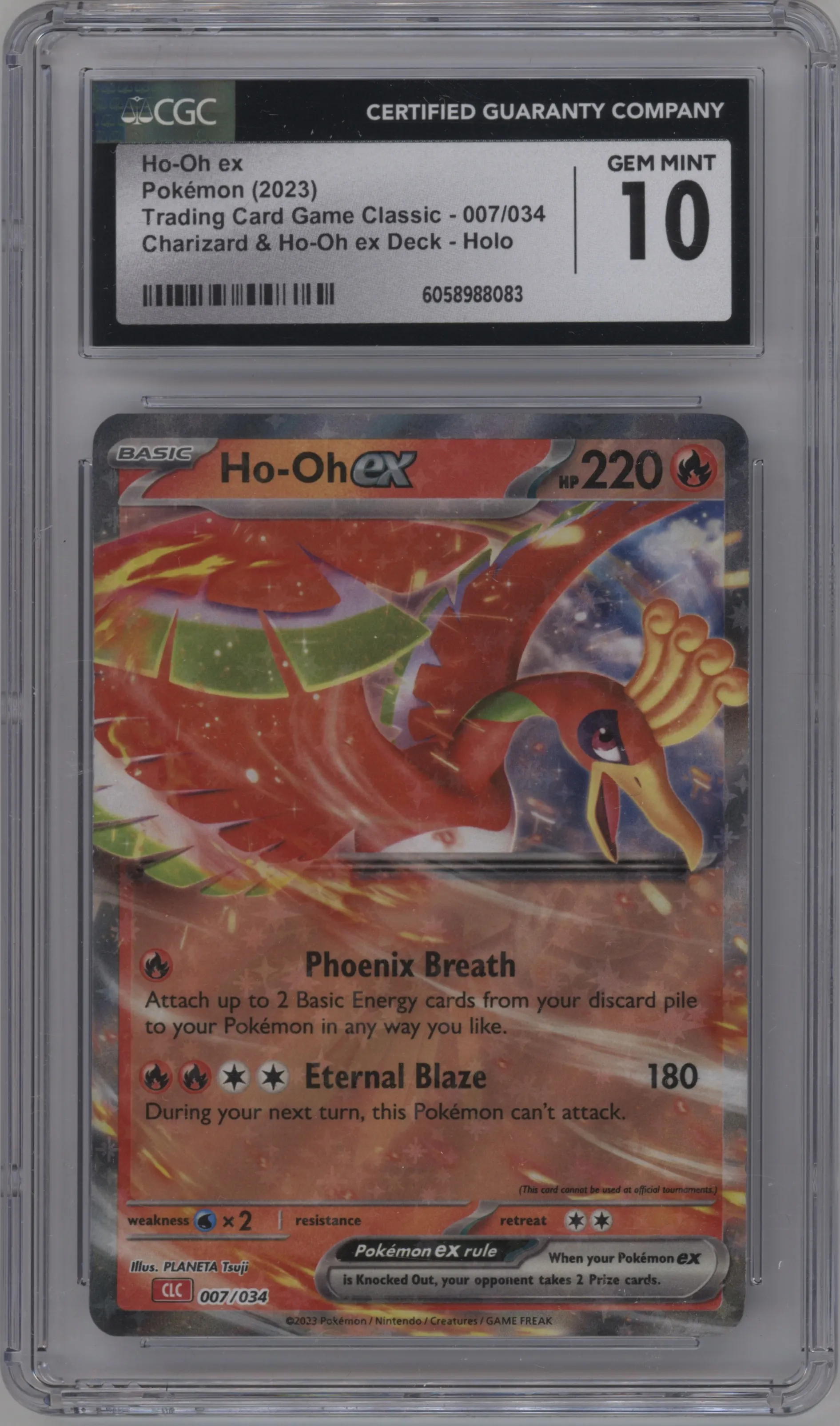 2023 Pokemon CLC Ho-Oh Ex #007 CGC 10