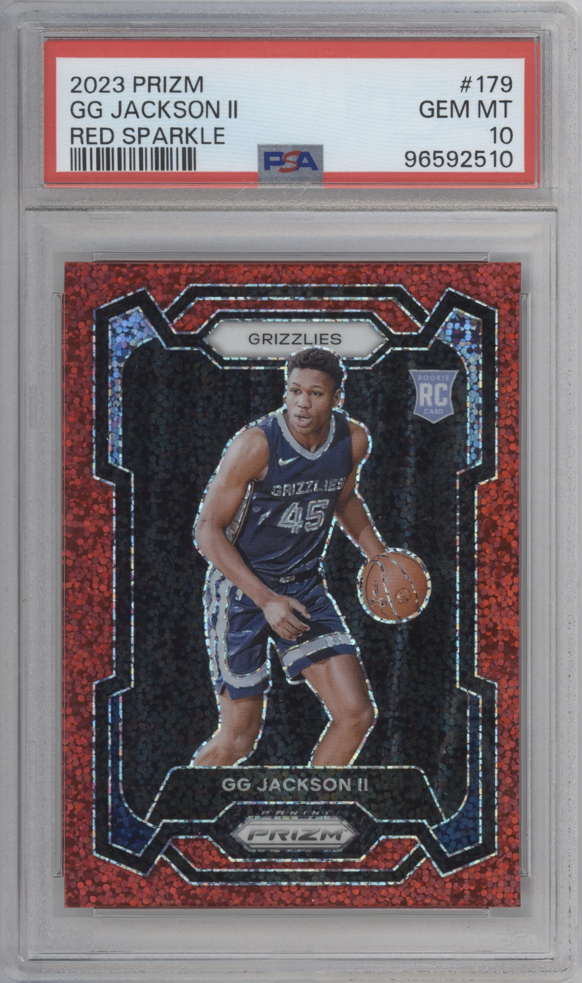2023 Panini Prizm GG Jackson II Red Sparkle PSA 10
