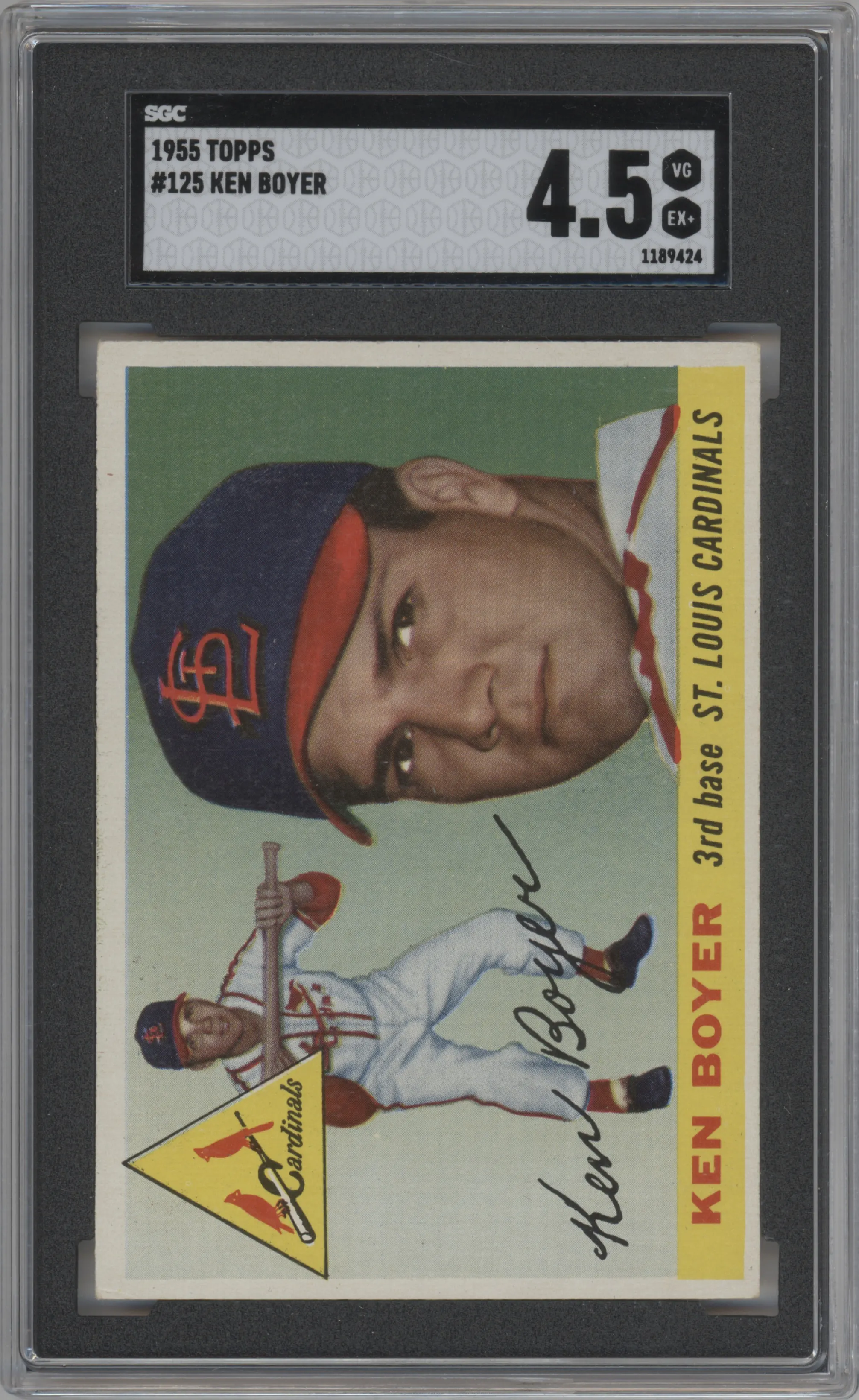 1955 Topps Ken Boyer #125 SGC 4.5