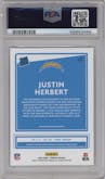 Justin Herbert from the 2020 Panini Donruss set graded by PSA and given an overall grade of 10.
