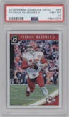 Patrick Mahomes II from the 2018 Panini Donruss Optic set graded by PSA and given an overall grade of 10.