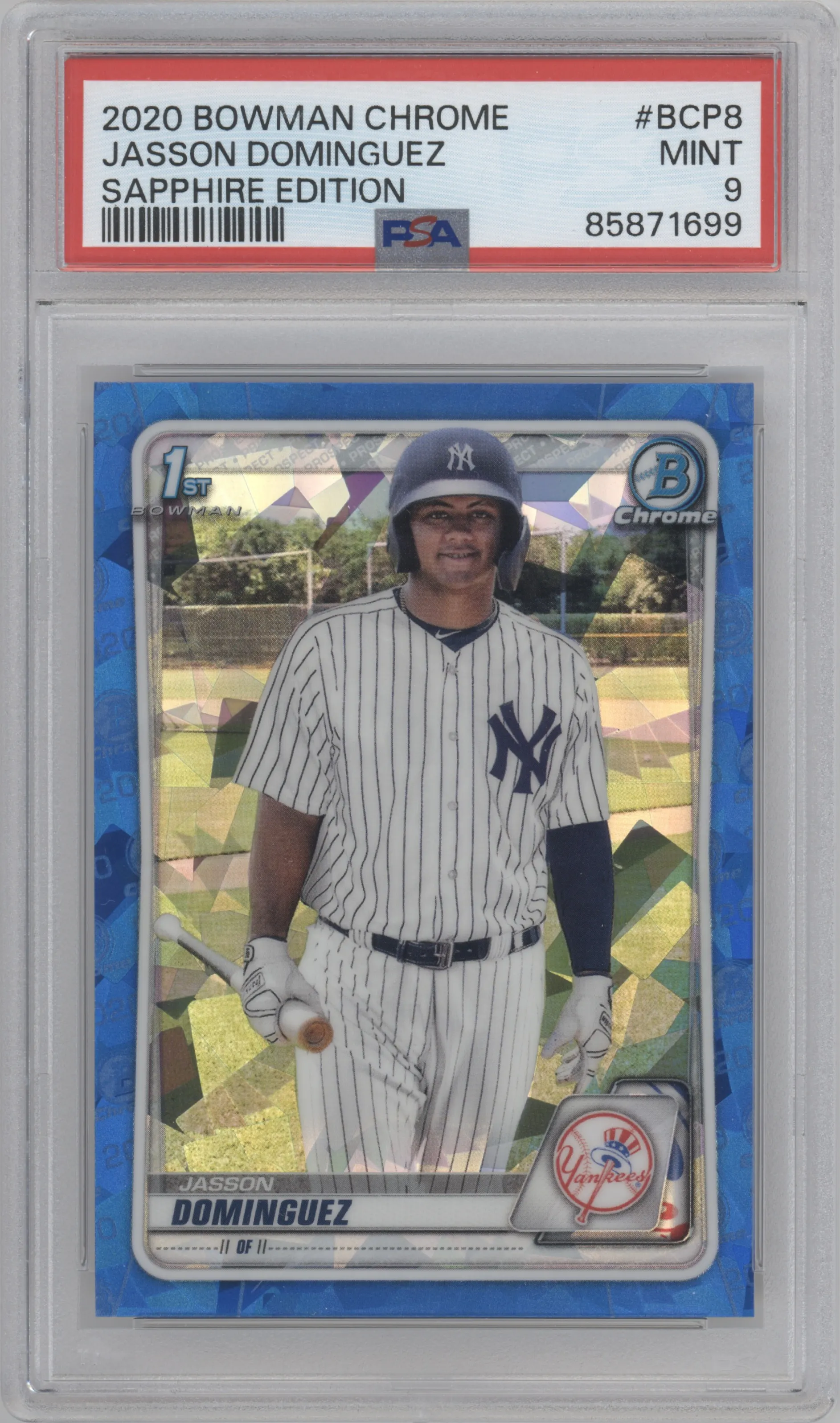 2020 Bowman Sapphire Edition Chr.Pros. Jasson Dominguez PSA 9