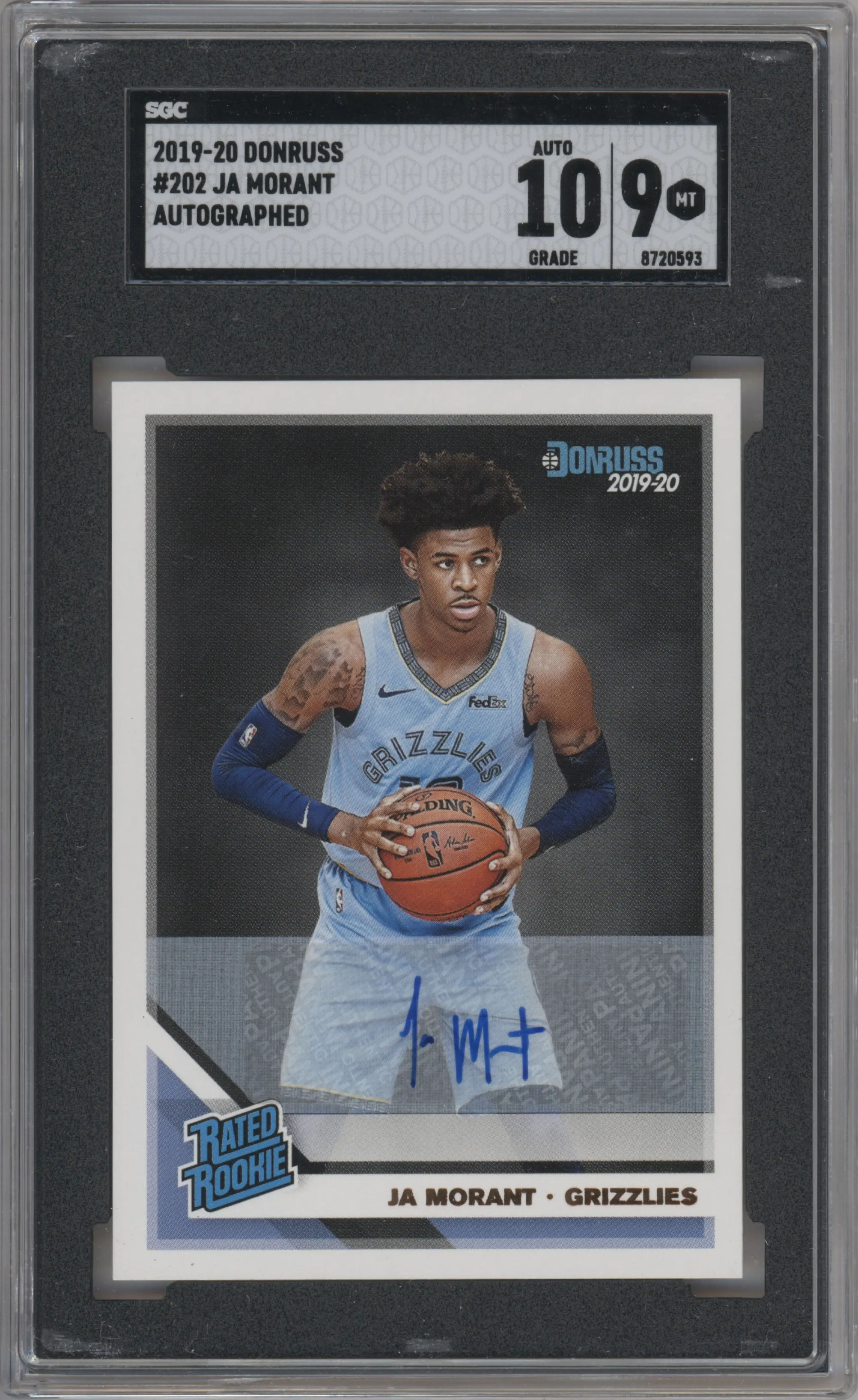 2019 Panini Donruss Rtd.Rke.Sig. Ja Morant SGC 9
