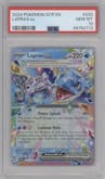 Lapras ex from the 2024 Pokemon SV set graded by PSA and given an overall grade of 10.