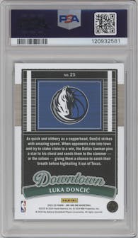 Luka Doncic from the 2023-24 Panini One and One set graded by PSA and given an overall grade of 10.