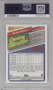 Shohei Ohtani from the 2018 Topps Archives set graded by PSA and given an overall grade of 10.