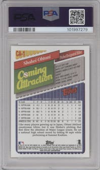 Shohei Ohtani from the 2018 Topps Archives set graded by PSA and given an overall grade of 10.