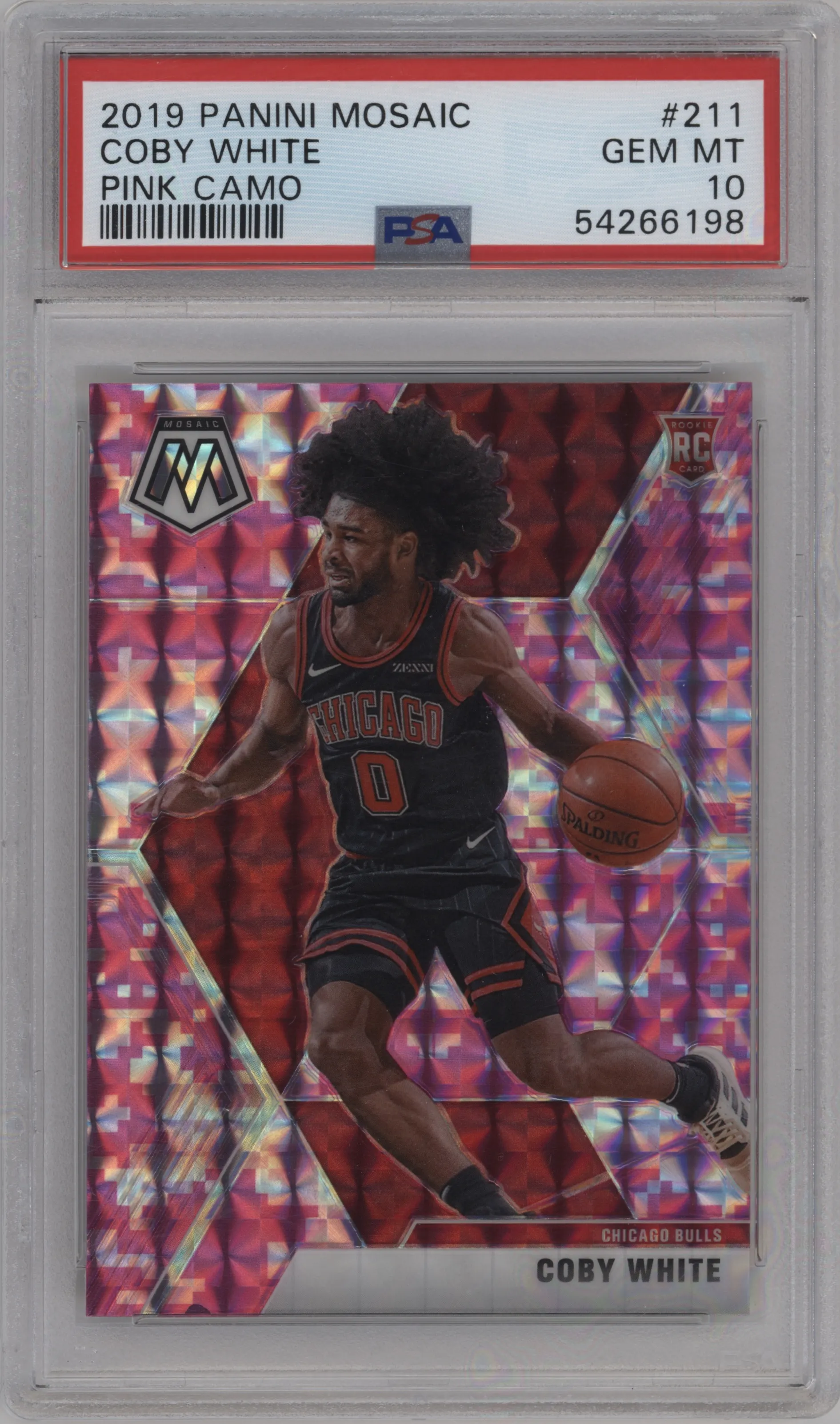 2019 Panini Mosaic Coby White Pink Camo PSA 10
