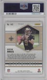 Drew Brees from the 2021 Panini Mosaic set featuring a Genesis parallel graded by PSA and given an overall grade of 9.