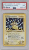 Lt. Surge's Electabuzz from the 2000 Pokemon GH set graded by PSA and given an overall grade of 9.