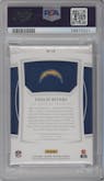 Philip Rivers from the 2019 Panini National Treasures set featuring a Purple parallel graded by PSA and given an overall grade of 10.