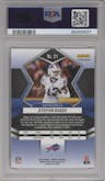 Stefon Diggs from the 2022 Panini Mosaic set featuring a Gold Sparkle parallel graded by PSA and given an overall grade of 9.