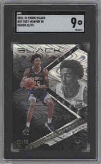 Trey Murphy III from the 2021-22 Panini Black set featuring a Silver parallel graded by SGC and given an overall grade of 9.
