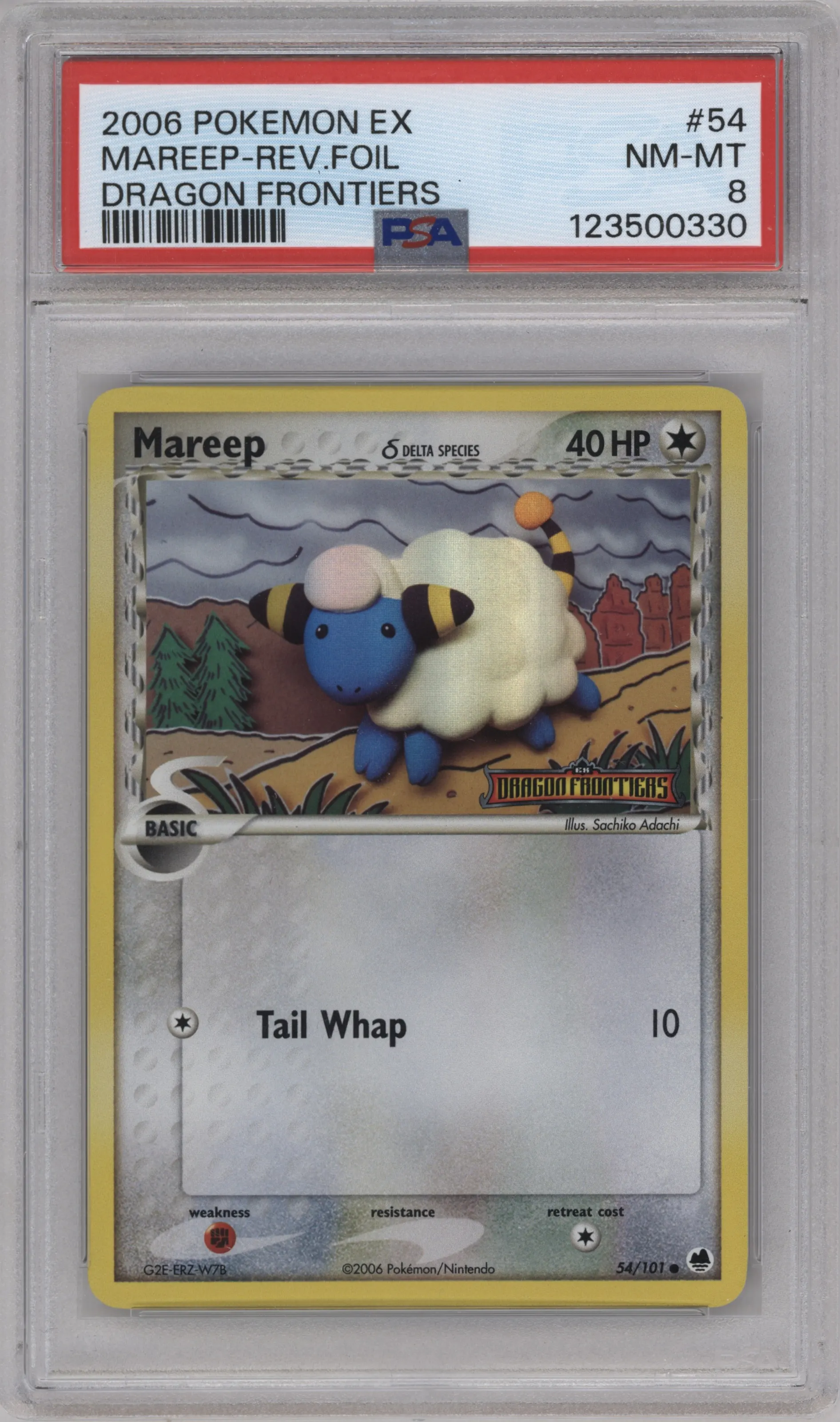 2006 Pokemon EX Dragon Frontiers Mareep #54 PSA 8