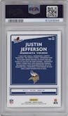 Justin Jefferson from the 2020 Panini Donruss set graded by PSA and given an overall grade of 9.