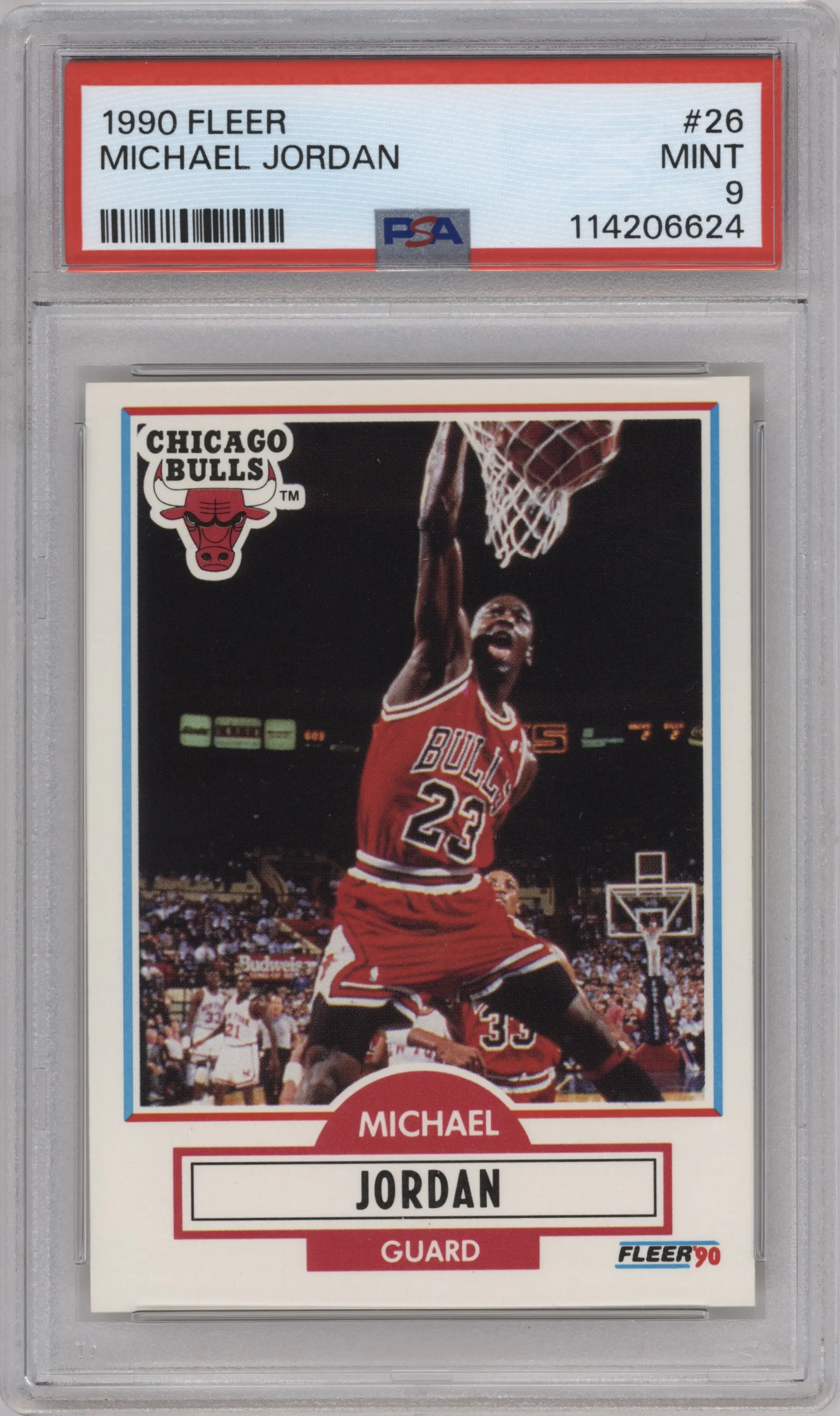 1990 Fleer Michael Jordan PSA 9