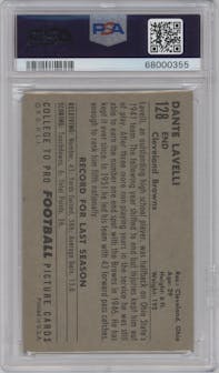 Dante Lavelli	 from the 1952 Bowman Large set graded by PSA and given an overall grade of 6.