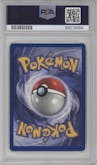 Pikachu from the 1999 Pokemon set graded by PSA and given an overall grade of 8.