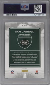 Sam Darnold from the 2018 Panini Donruss Optic set graded by PSA and given an overall grade of 10.
