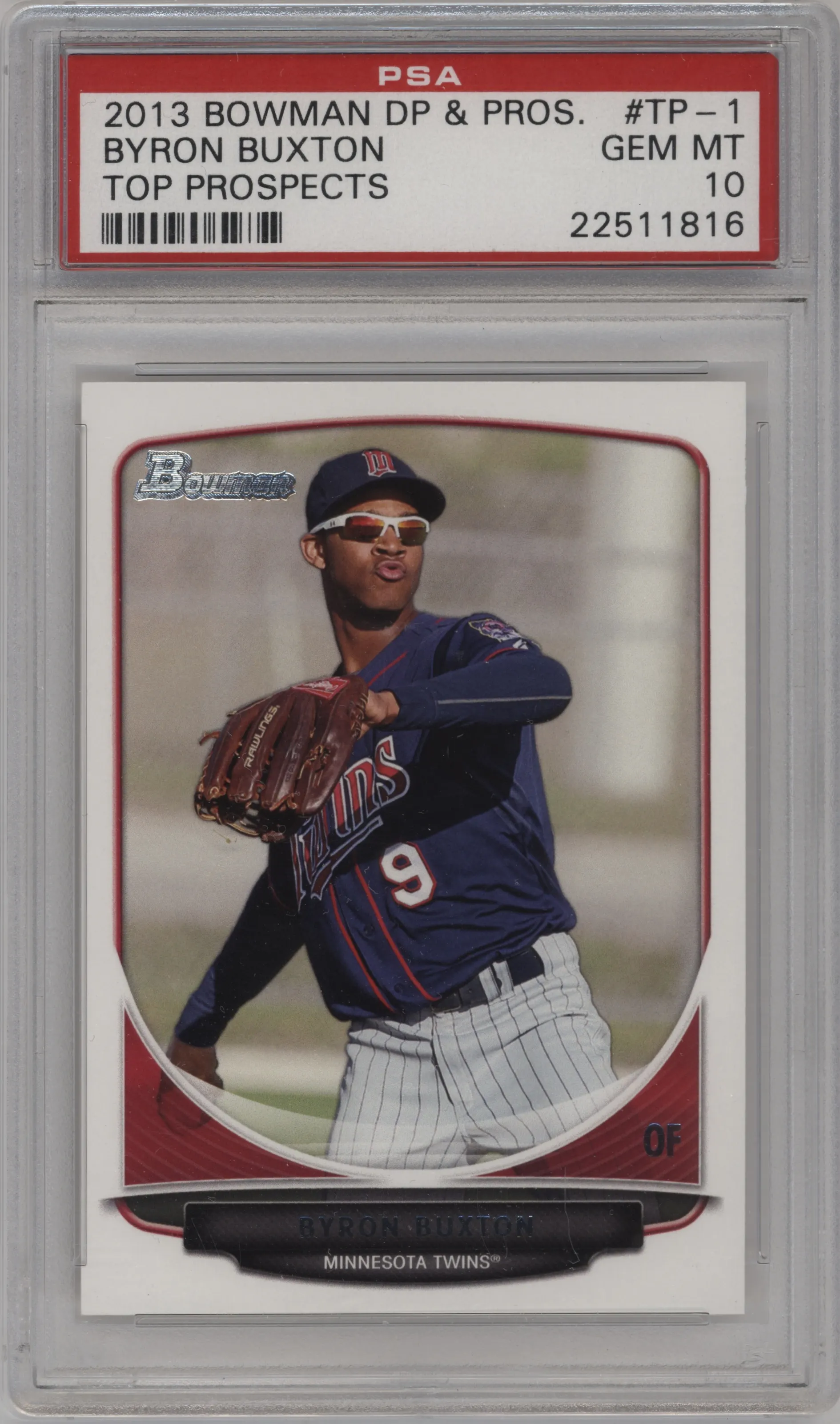 2013 Bowman Draft Picks & Prospects Top Prospect Byron Buxton PSA 10