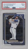 Jac Caglianone from the 2024 Bowman Draft set graded by PSA and given an overall grade of 9.