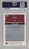 LeBron James from the 2003-04 Upper Deck MVP set graded by PSA and given an overall grade of 9.