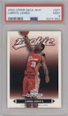 LeBron James from the 2003-04 Upper Deck MVP set graded by PSA and given an overall grade of 9.