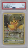 Pikachu from the 2023 Pokemon SWSH set graded by PSA and given an overall grade of 9.