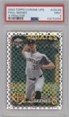Paul Skenes from the 2024 Topps Chrome Update set featuring a X-Fractor parallel graded by PSA and given an overall grade of 9.