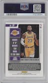 LeBron James from the 2018-19 Panini Contenders set graded by PSA and given an overall grade of 10.