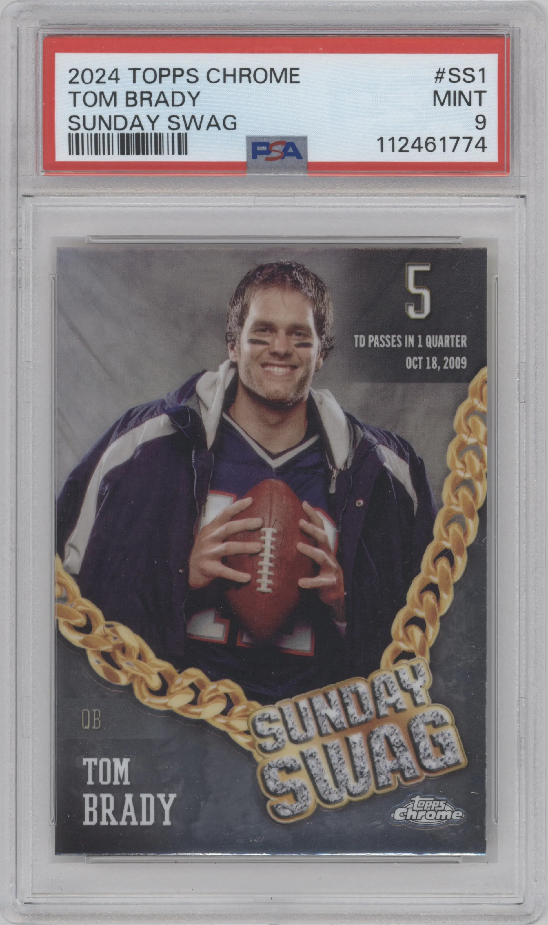 2024 Topps Chrome Sunday Swag Tom Brady #SS-1 PSA 9
