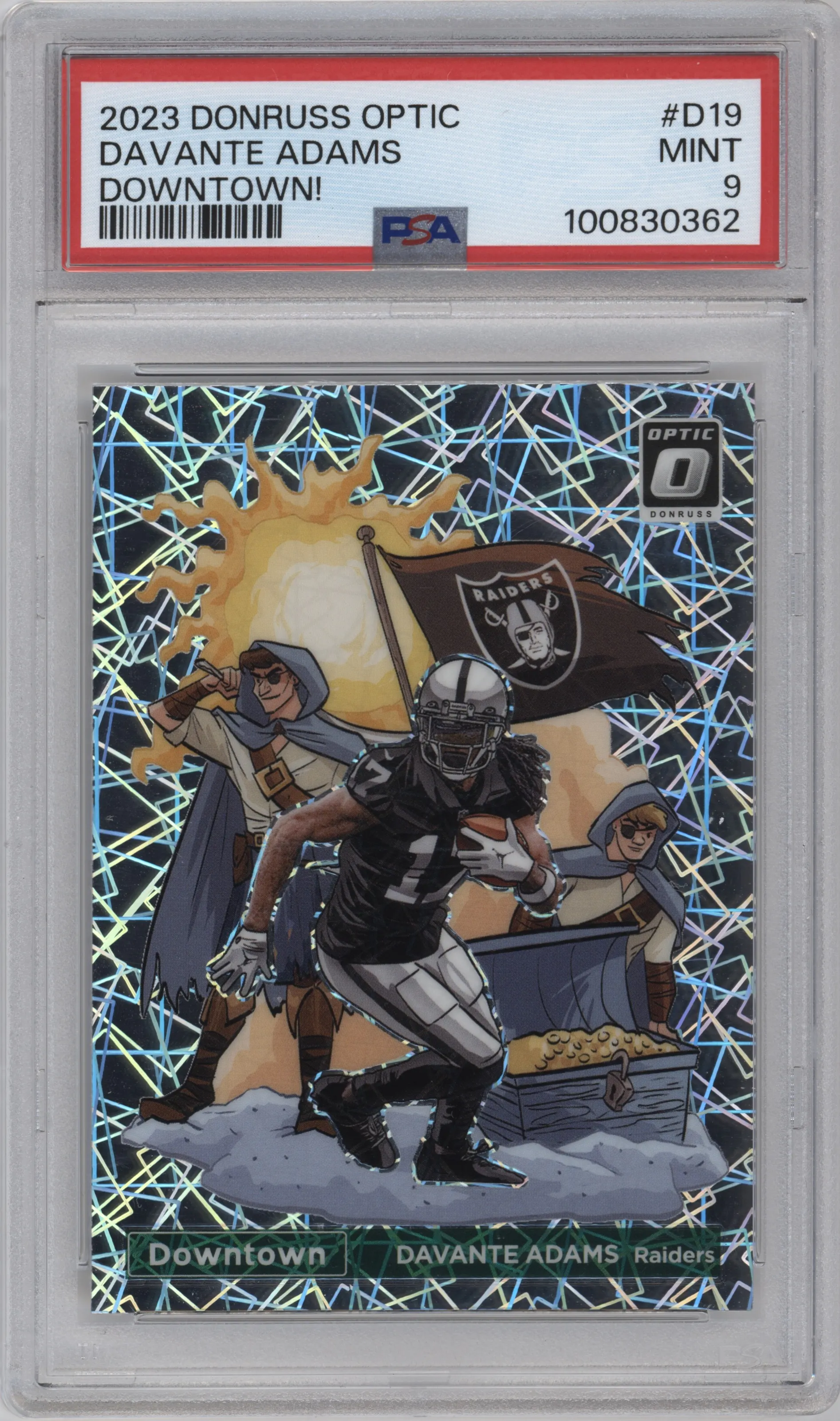 2023 Donruss Optic Downtown Davante Adams #D-19 PSA 9