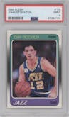 John Stockton from the 1988-89 Fleer set graded by PSA and given an overall grade of 9.