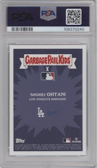 Split Shohei from the 2023 Topps Garbage Pail Kids x MLB Series 3 set graded by PSA and given an overall grade of 10.
