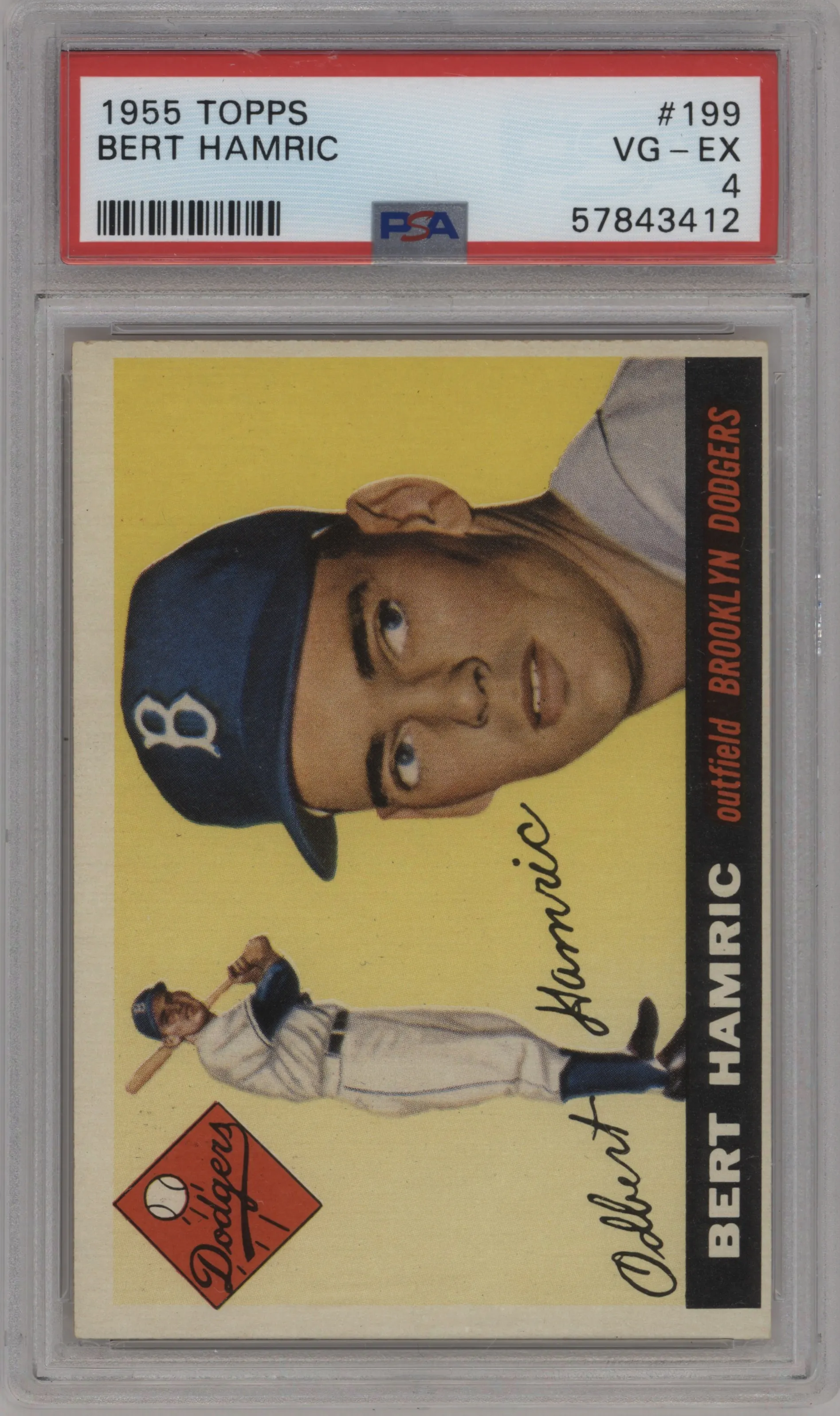 1955 Topps Bert Hamric #199 PSA 4