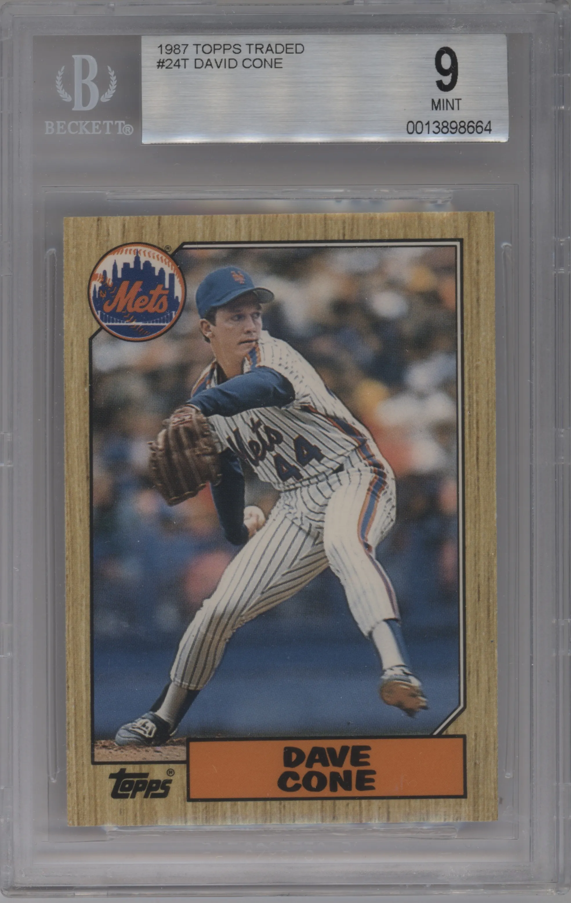 1987 Topps Traded Dave Cone BGS 9