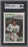 Randall Cunningham from the 1987 Topps set graded by SGC and given an overall grade of 9.