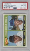 Pete Craig/Dick Nen from the 1965 Topps set graded by PSA and given an overall grade of 8.