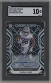 CeeDee Lamb from the 2020 Panini Obsidian set graded by SGC and given an overall grade of 10.