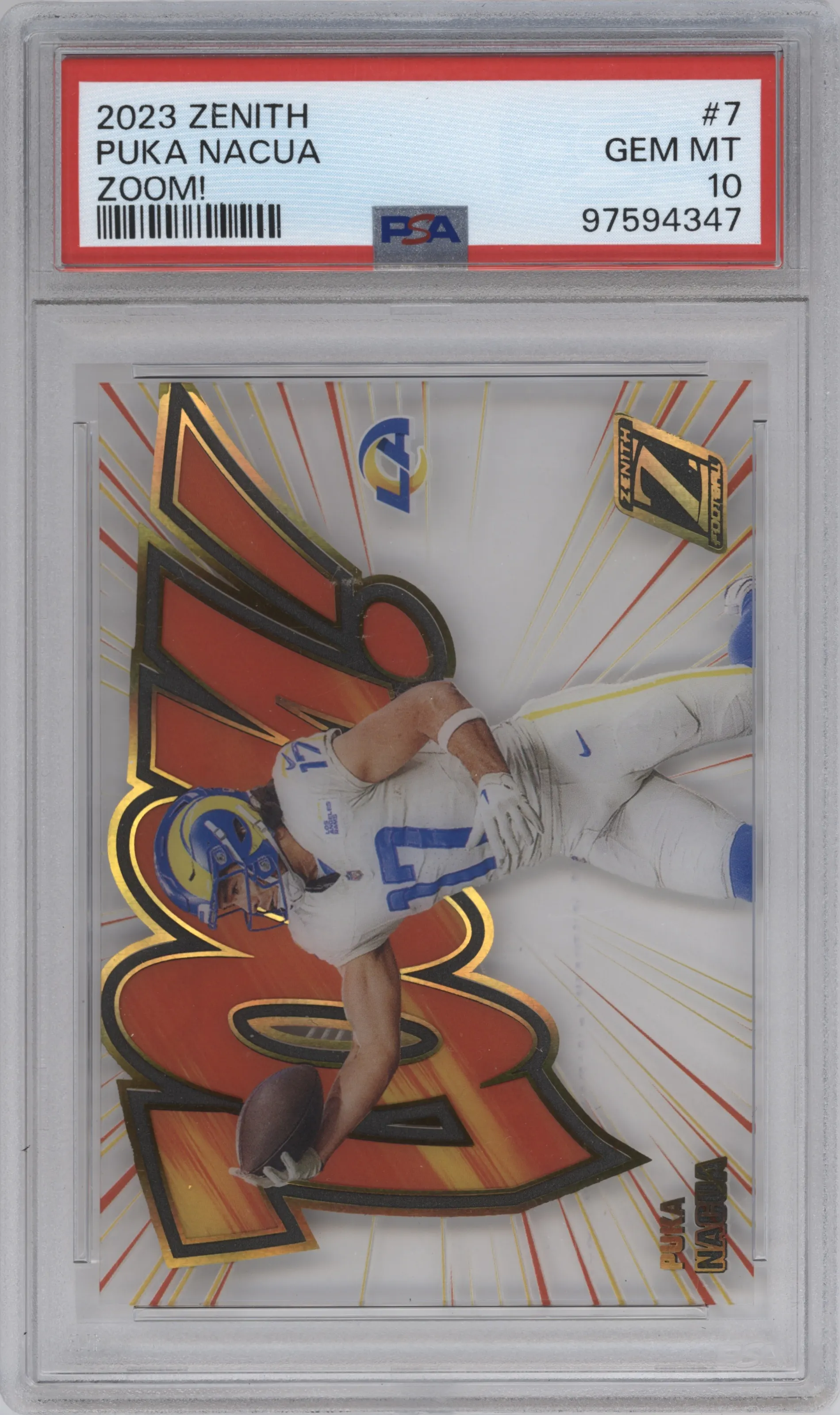 2023 Panini Zenith Zoom! Puka Nacua #7 PSA 10