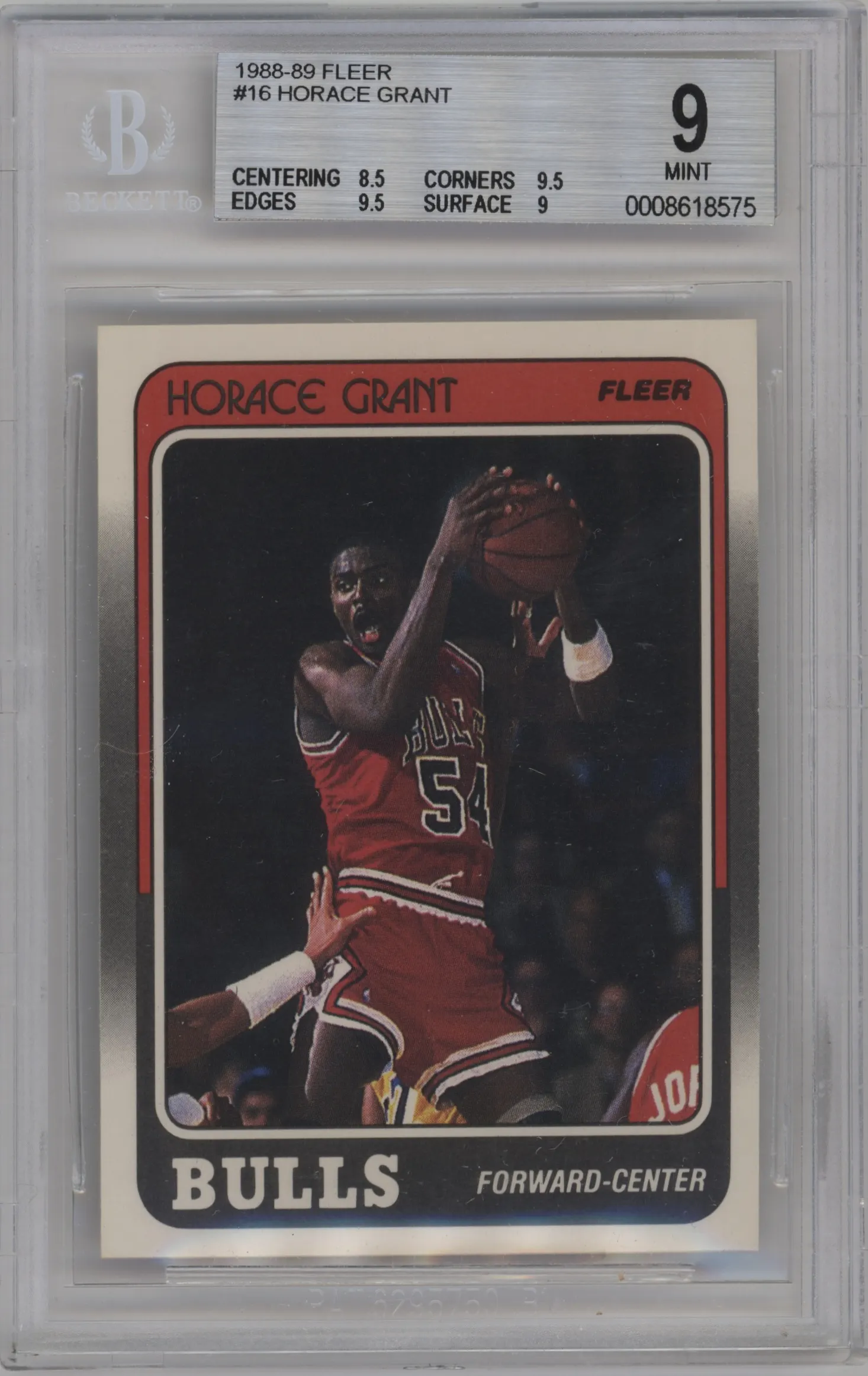 1988 Fleer Horace Grant BGS 9