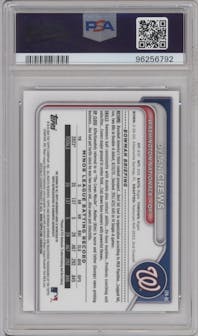 Dylan Crews from the 2024 Bowman set graded by PSA and given an overall grade of 10.