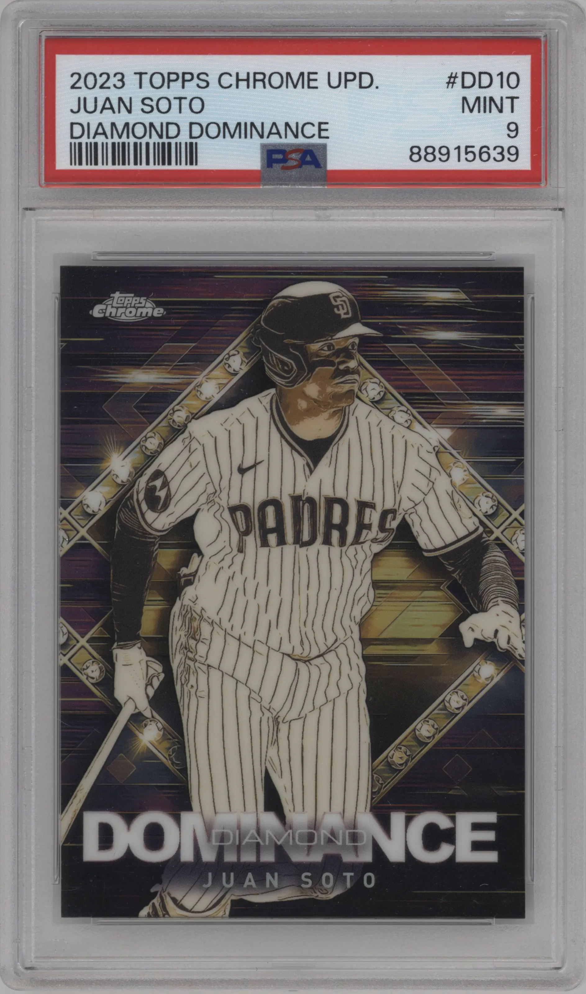2023 Topps Chrome Update Diamond Dominance Juan Soto PSA 9
